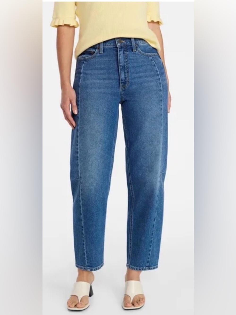 NWT Time and Tru Medium Blue Cropped Jeans size 14
